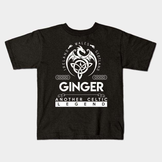 Ginger Name T Shirt - Another Celtic Legend Ginger Dragon Gift Item Kids T-Shirt by harpermargy8920